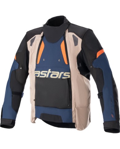 CHAQUETA ALPINESTARS HALO DRYSTAR DARK BLUE/KHAKI/ORANGE