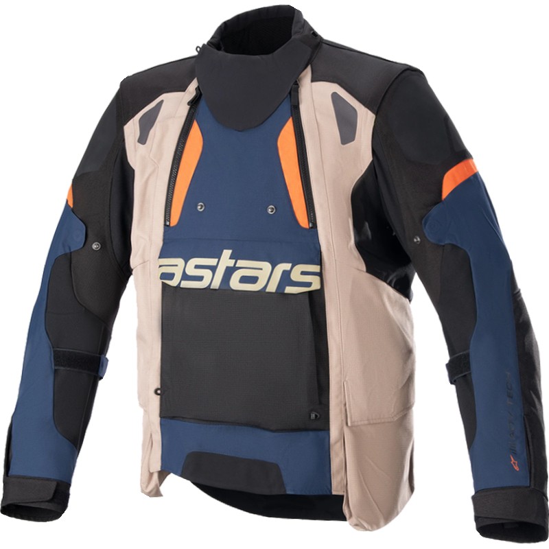 CHAQUETA ALPINESTARS HALO DRYSTAR DARK BLUE/KHAKI/ORANGE