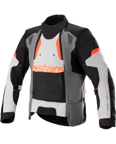 CHAQUETA ALPINESTARS HALO DRYSTAR DARK GRAY/ICE GRAY/ORANGE