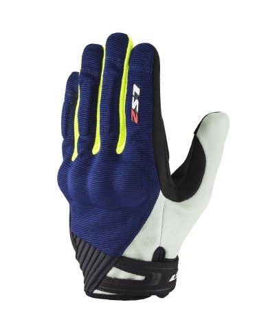GUANTES LS2 DART 2 BLUE/H-V YELLOW