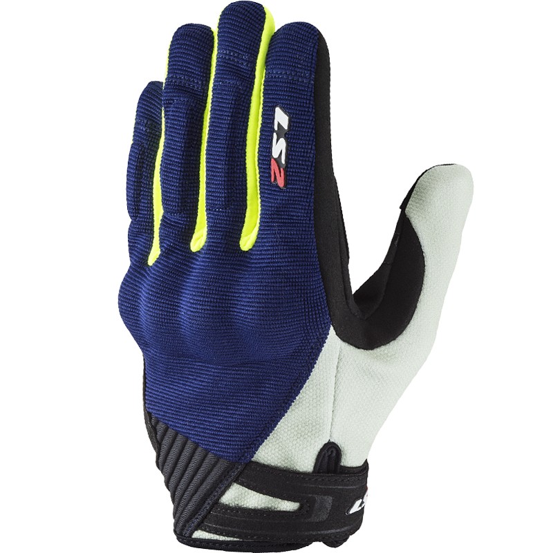 GUANTES LS2 DART 2 BLUE/H-V YELLOW