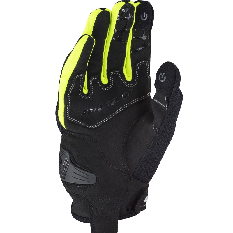 GUANTES LS2 DART 2 BLACK/H-V YELLOW