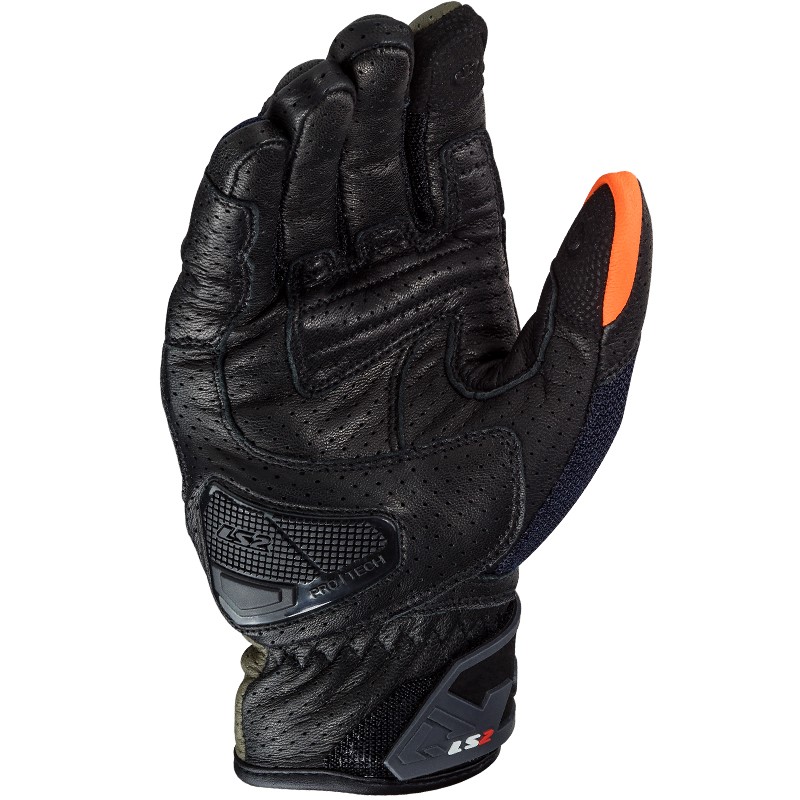 GUANTES LS2 AIR RAPTOR GREEN/BLUE/H-V ORANGE