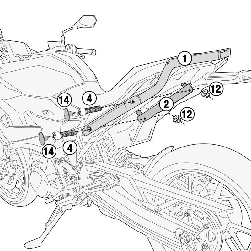 KIT DE FIJACIÓN POSTERIOR GIVI 5137FZ BMW F-900 R 20/22