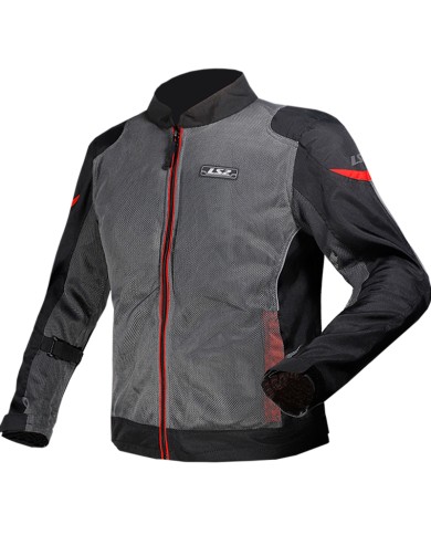 CHAQUETA LS2 AIRY PERFORADA GREY/BLACK/RED