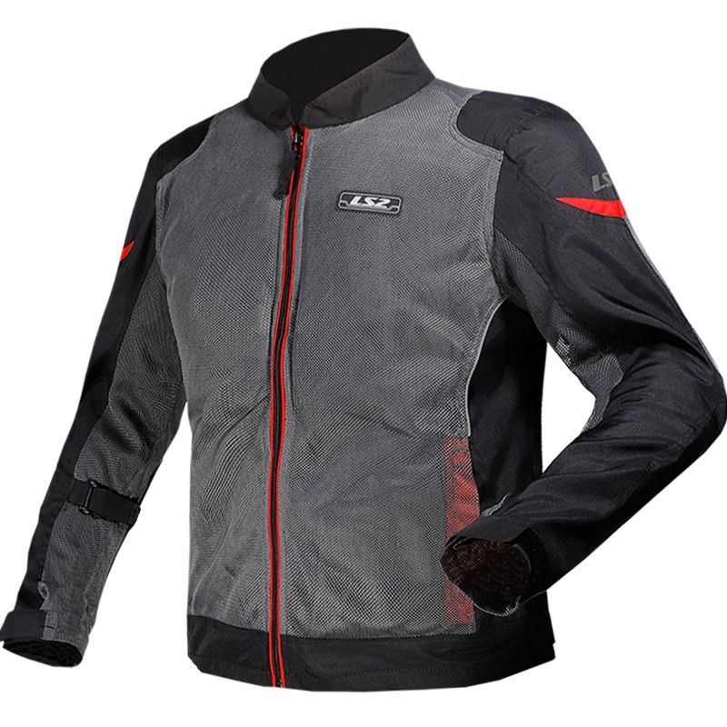 CHAQUETA LS2 AIRY PERFORADA GREY/BLACK/RED