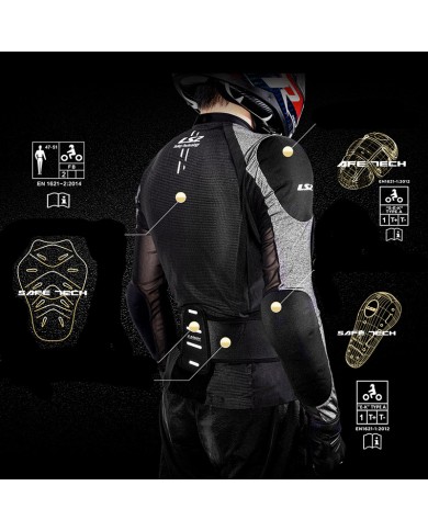 PROTECCION LS2 X-ARMOR BLACK/SILVER