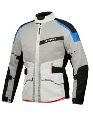 CHAQUETA IXON M-NJORD LIGHT GREY/BLUE/NEON RED