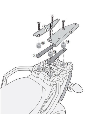 KIT DE FIJACIÓN POSTERIOR GIVI SR3112 SUZUKI V-STROM