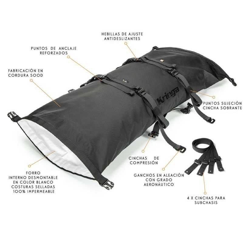 BOLSA DE EQUIPAJE KRIEGA ROLLPACK 40L NEGRO