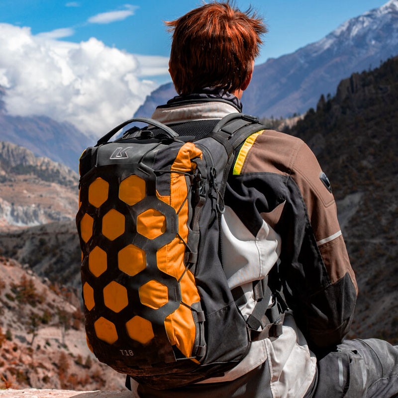 MOCHILA KRIEGA TRAIL 18 ADVENTURE BACKPACK NARANJA FLUOR