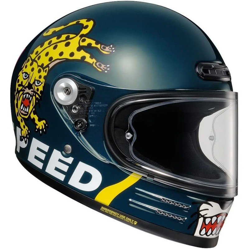 CASCO SHOEI GLAMSTER 06 CHEETAH CUSTOM CYCLES TC2