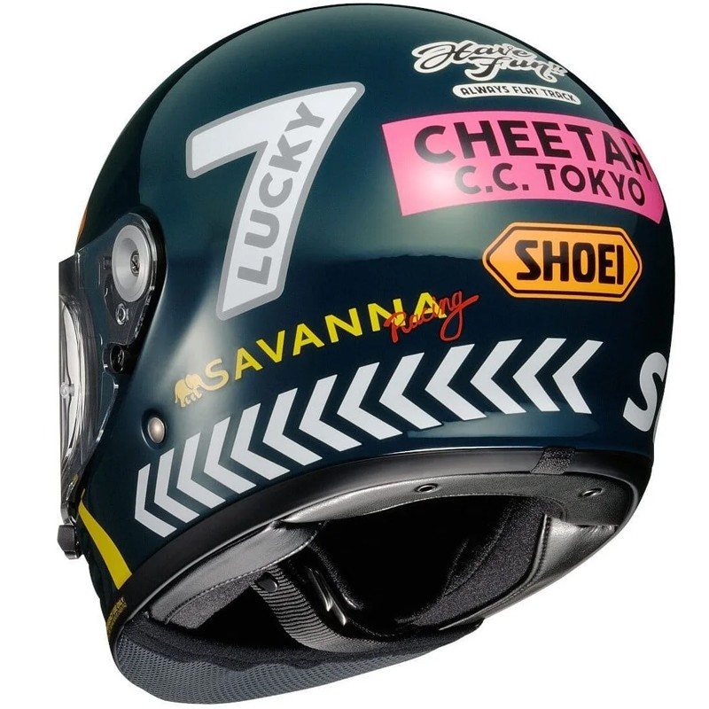 CASCO SHOEI GLAMSTER 06 CHEETAH CUSTOM CYCLES TC2