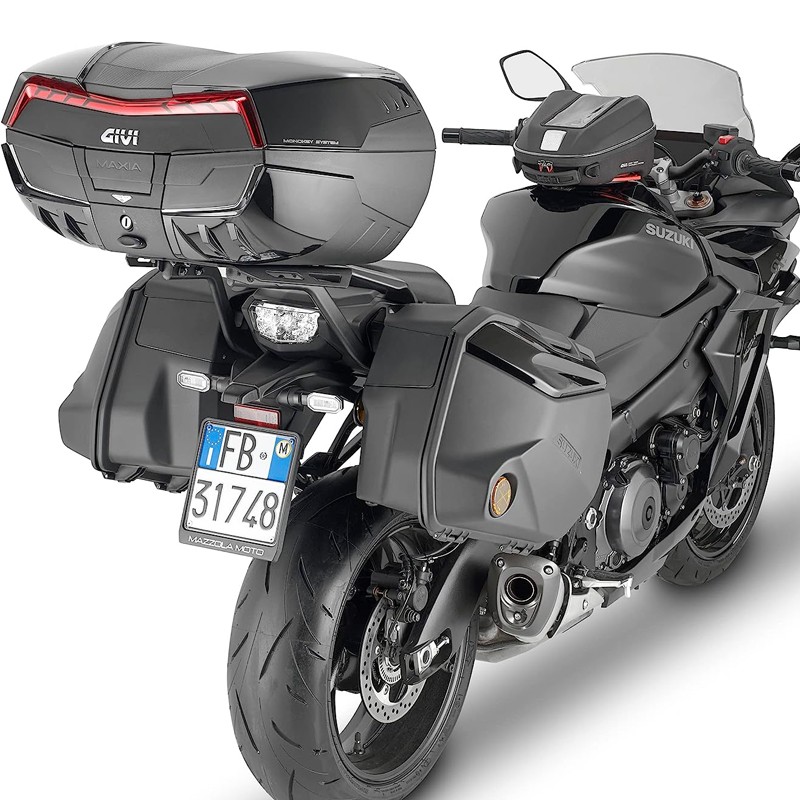 BAUL GIVI V58NN MAXIA 5 NEGRA CATADIÓPTRICO ROJO