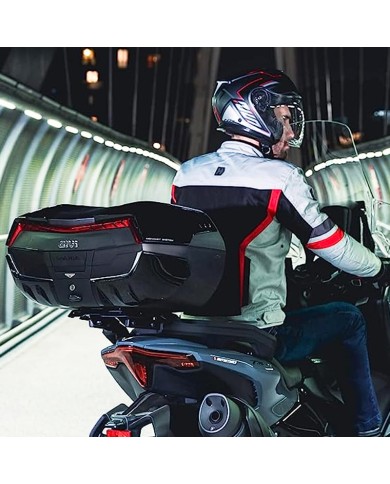 BAUL GIVI V58NN MAXIA 5 NEGRA CATADIÓPTRICO ROJO