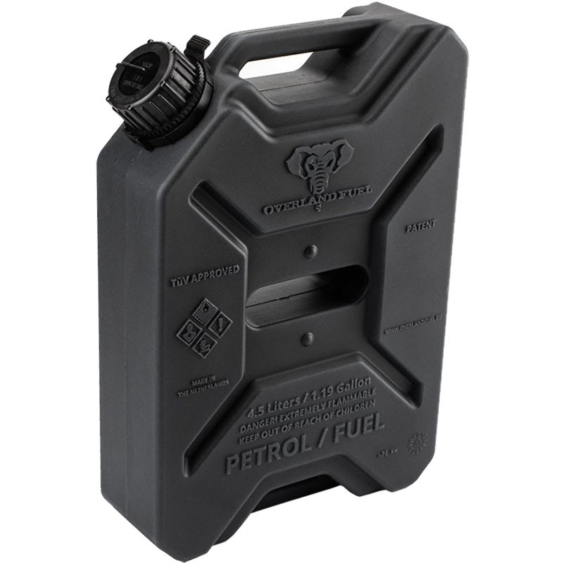 BIDON OVERLAND PARA FUEL Y AGUA 4.5L NEGRO