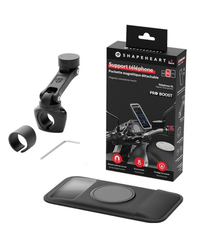 KIT FUNDA Y SOPORTE MAGNETICO SHAPEHEART MOTO PRO BOOST XXL UNIVERSAL