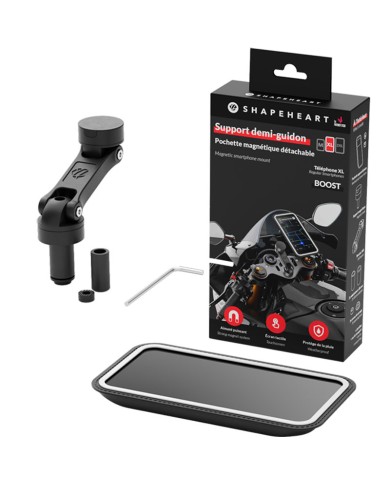 KIT FUNDA Y SOPORTE MAGNETICO SHAPEHEART MOTO STEM BOOST XXL UNIVERSAL