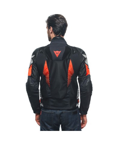 CHAQUETA DAINESE SUPER RIDER 2 ABSOLUTESHELL BLACK/GRAY/FLUO RED