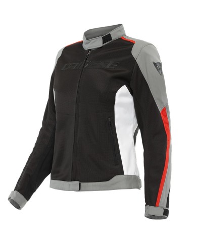 CHAQUETA DAINESE HYDRAFLUX 2 AIR D-DRY LADY BLACK/GRAY/LAVA-RED