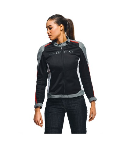CHAQUETA DAINESE HYDRAFLUX 2 AIR D-DRY LADY BLACK/GRAY/LAVA-RED