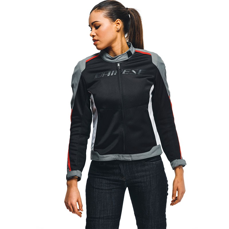 CHAQUETA DAINESE HYDRAFLUX 2 AIR D-DRY LADY BLACK/GRAY/LAVA-RED