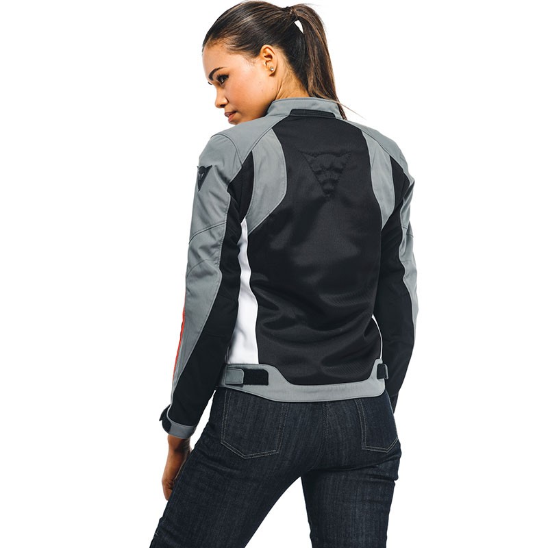 CHAQUETA DAINESE HYDRAFLUX 2 AIR D-DRY LADY BLACK/GRAY/LAVA-RED