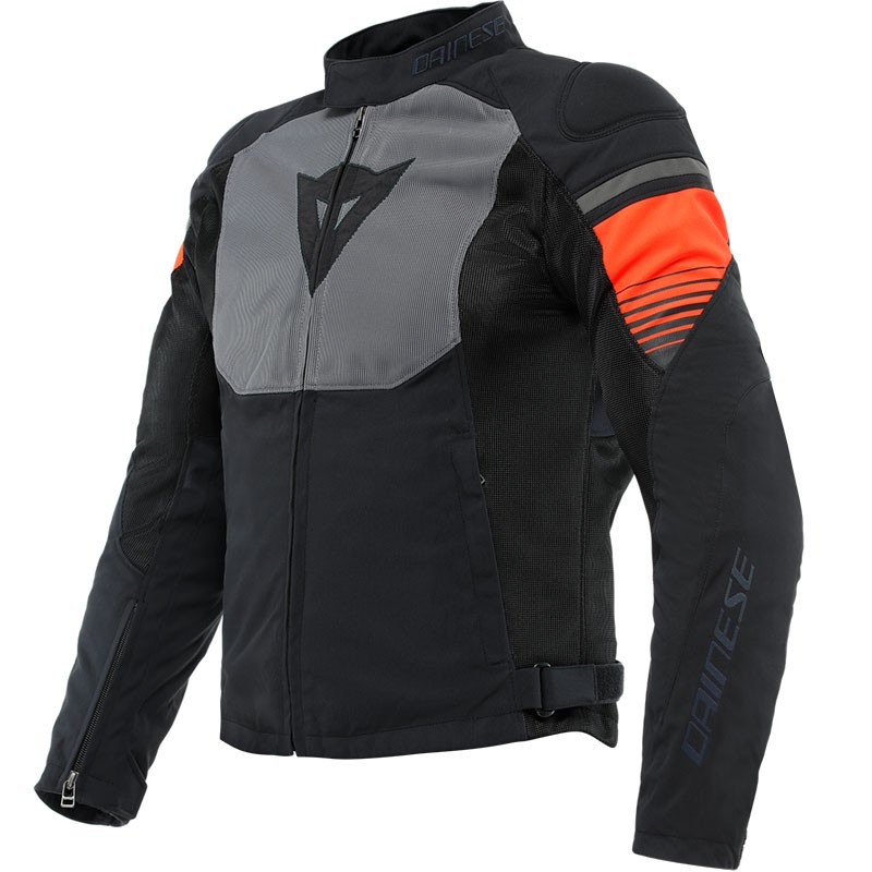 CHAQUETA DAINESE AIR FAST TEX BLACK/GRAY/FLUO-RED