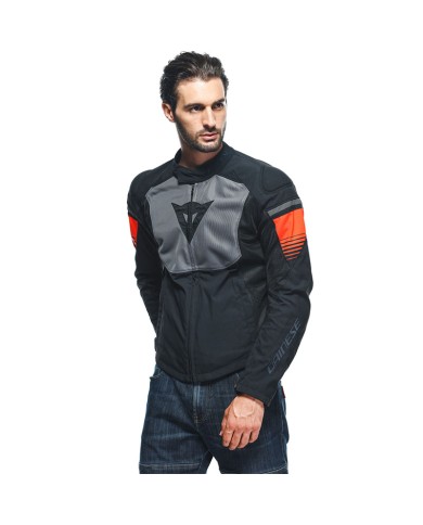 CHAQUETA DAINESE AIR FAST TEX BLACK/GRAY/FLUO-RED