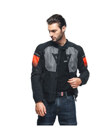 CHAQUETA DAINESE AIR FAST TEX BLACK/GRAY/FLUO-RED