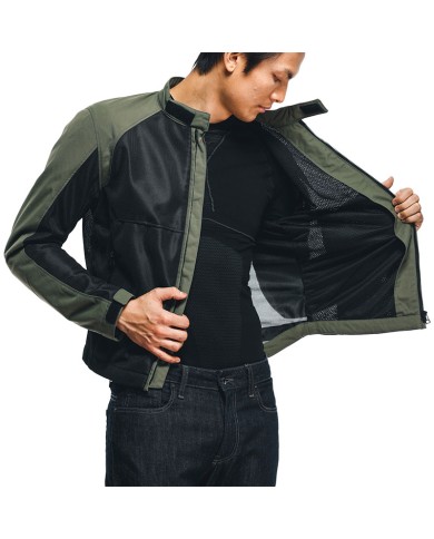 CHAQUETA DAINESE SEVILLA AIR TEX BLACK/GRAPE-LEAF