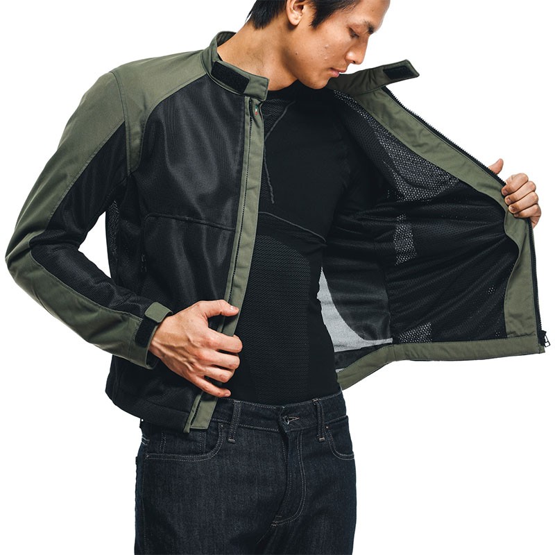 CHAQUETA DAINESE SEVILLA AIR TEX BLACK/GRAPE-LEAF