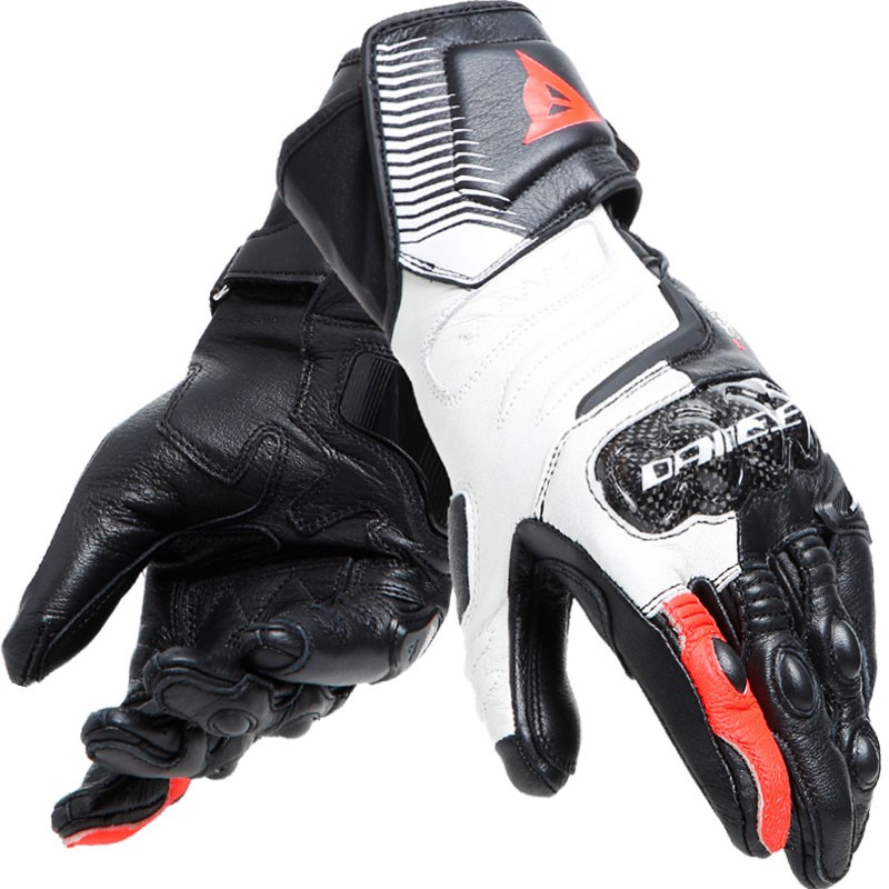 GUANTES DAINESE CARBON 4 LONG LADY BLACK/WHITE/FLUO-RED