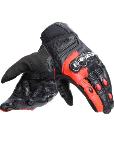GUANTES DAINESE CARBON 4 SHORT BLACK/FLUO RED