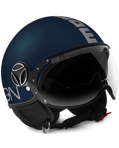 CASCO MOMO DESING FGTR EVO MATT BLUE/SILVER