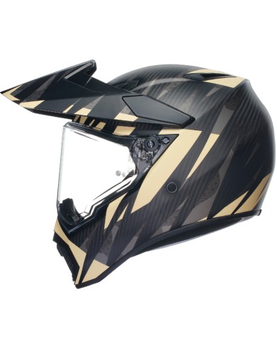 CASCO AGV AX9 STEPPA MATT CARBON/GREY/SAND