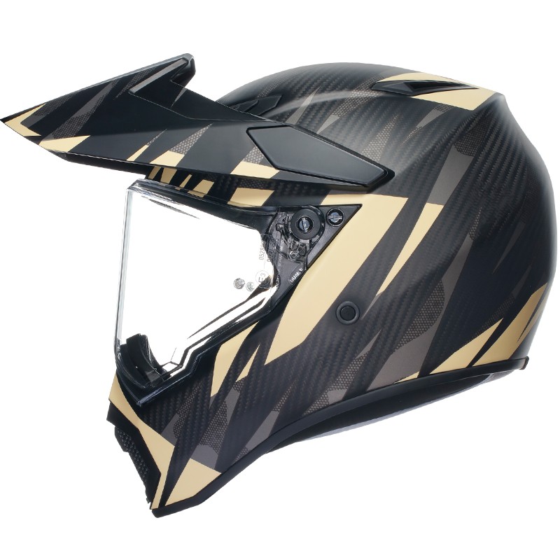 CASCO AGV AX9 STEPPA MATT CARBON/GREY/SAND