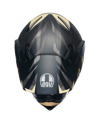 CASCO AGV AX9 STEPPA MATT CARBON/GREY/SAND