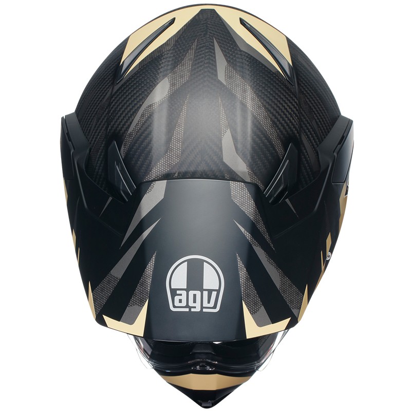 CASCO AGV AX9 STEPPA MATT CARBON/GREY/SAND