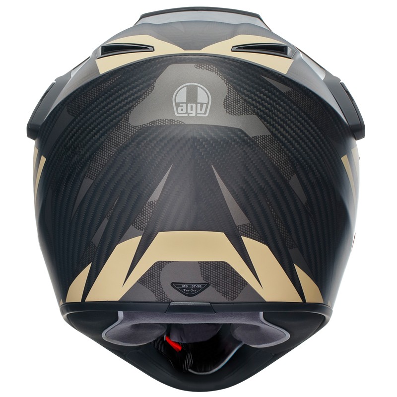 CASCO AGV AX9 STEPPA MATT CARBON/GREY/SAND