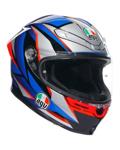 CASCO AGV K6 S SLASHCUT BLACK/BLUE/RED