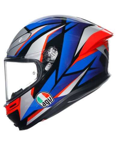 CASCO AGV K6 S SLASHCUT BLACK/BLUE/RED
