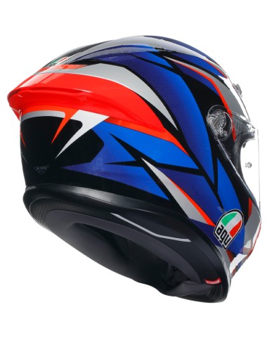CASCO AGV K6 S SLASHCUT BLACK/BLUE/RED