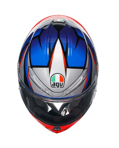 CASCO AGV K6 S SLASHCUT BLACK/BLUE/RED