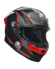 CASCO AGV K6 S SLASHCUT BLACK/GREY/RED