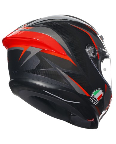 CASCO AGV K6 S SLASHCUT BLACK/GREY/RED