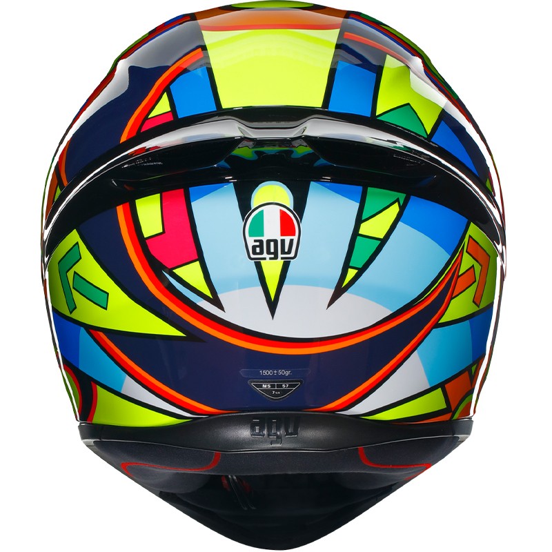 CASCO AGV K1 S E2206 ROSSI SOLELUNA 2017
