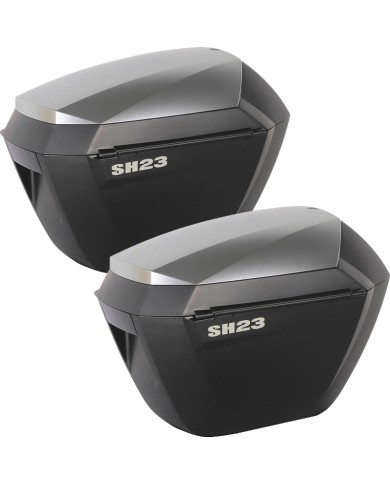 PACK MALETAS LATERALES SHAD SH23 ALUMINIO LOOK