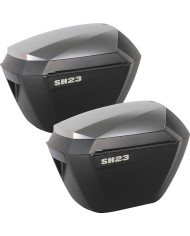 PACK MALETAS LATERALES SHAD SH23 ALUMINIO LOOK