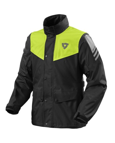 CHAQUETA IMPERMEABLE REVIT NITRIC 4 H2O NEGRO/AMARILLO FLUOR